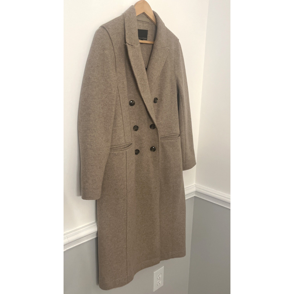 Banana Republic Unlined Melton‎ Car Coat Size Medium Taupe - Picture 4 of 10